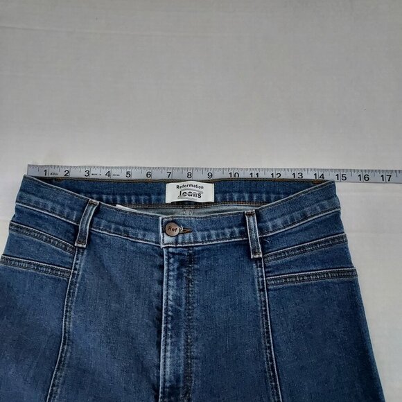 Reformation High Rise Suzie Jeans in Rhine Wash Size 29 - Picture 6 of 11